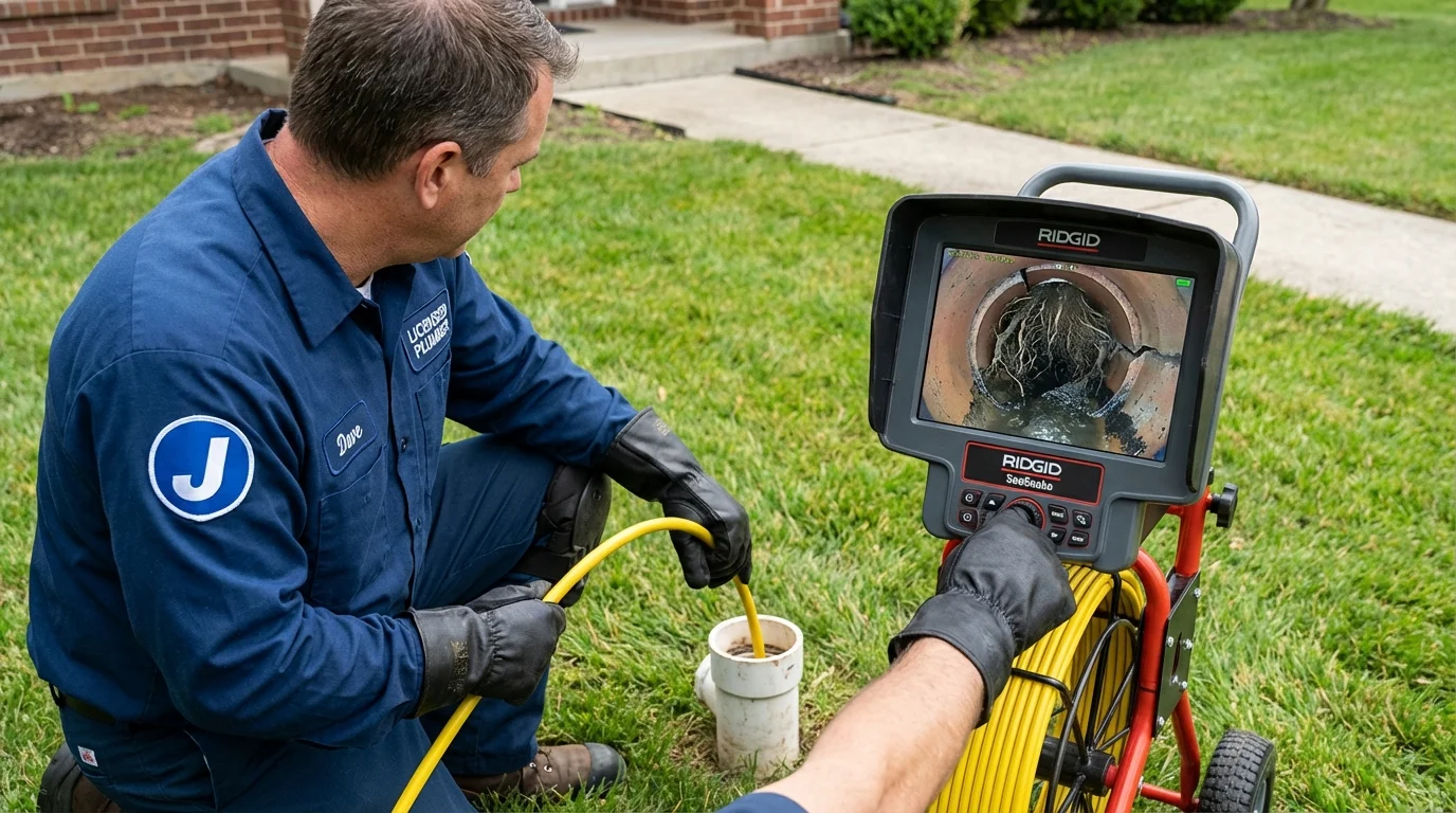 Sewer camera inspection being performed by Johns Plumbing LLC in Cave Junction